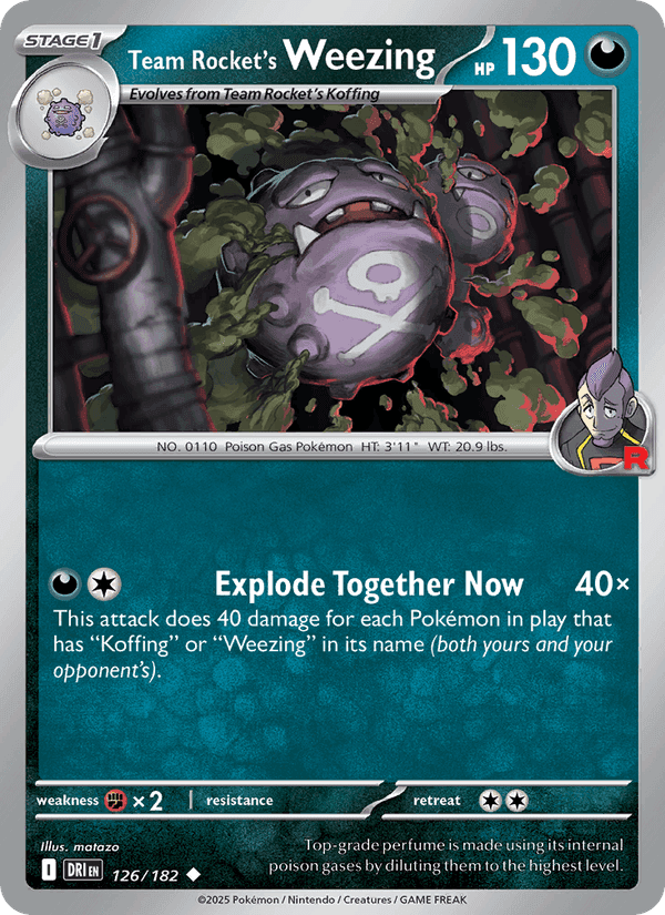 Team Rocket's Weezing, carta 126 de Destined Rivals