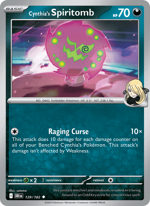 Cynthia's Spiritomb, carta 129 de Destined Rivals