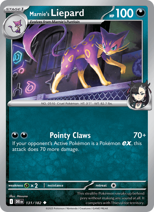 Marnie's Liepard, card 131 from Destined Rivals