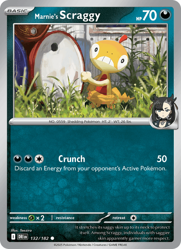 Marnie's Scraggy, card 132 from Destined Rivals