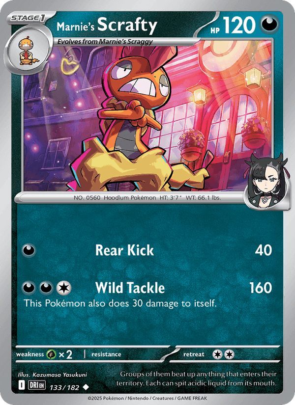 Marnie's Scrafty, card 133 from Destined Rivals