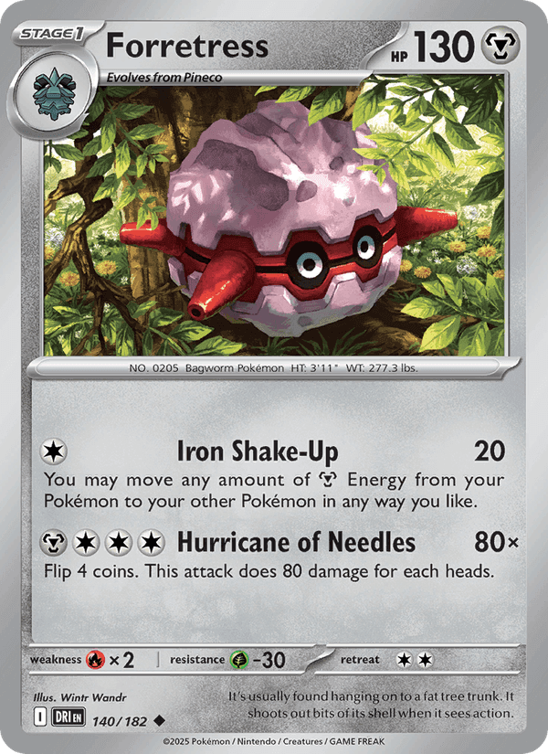 Forretress, carte 140 de Destined Rivals