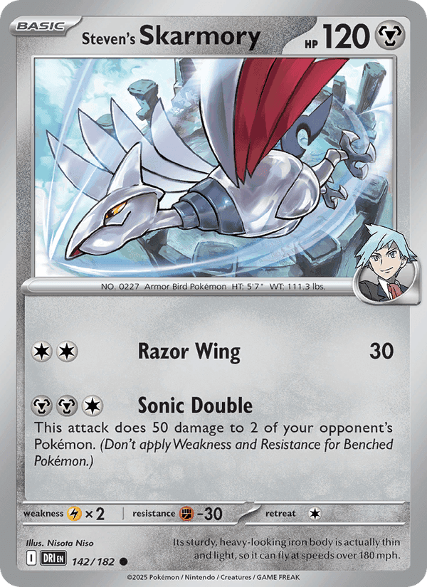 Steven's Skarmory, card 142 from Destined Rivals