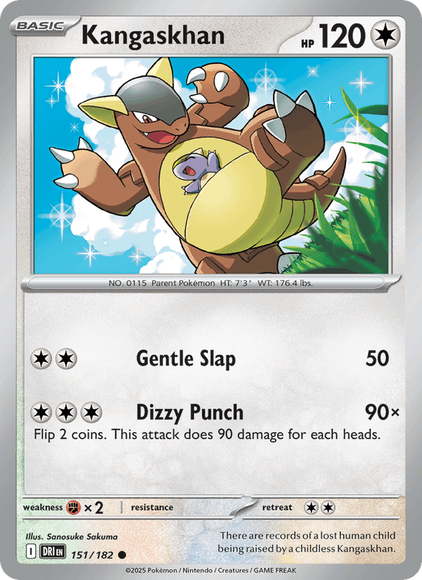 Kangaskhan, card 151 from Destined Rivals