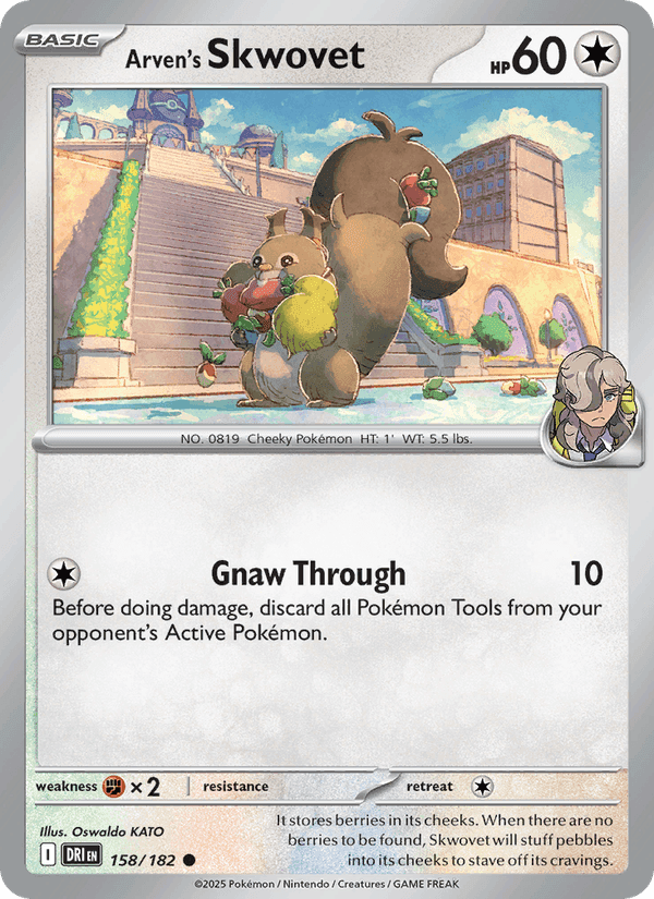 Arven's Skwovet, card 158 from Destined Rivals