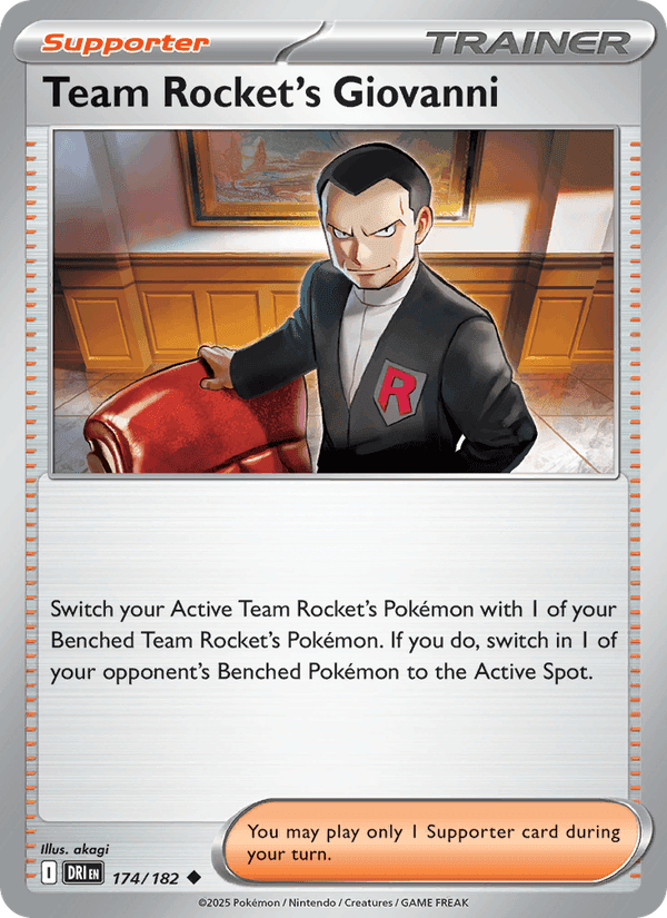 Team Rocket's Giovanni, card 174 from Destined Rivals