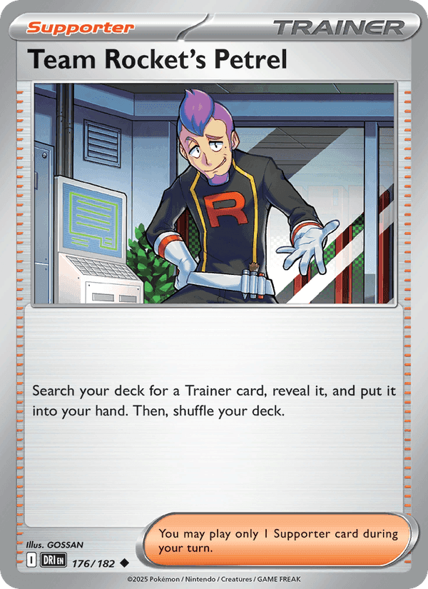 Team Rocket's Petrel, card 176 from Destined Rivals
