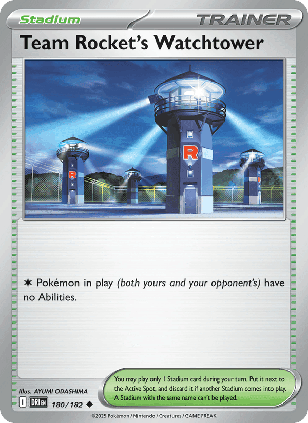 Team Rocket's Watchtower, card 180 from Destined Rivals