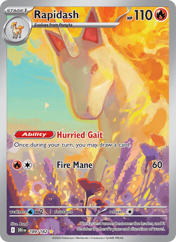 Rapidash, carte 189 de Destined Rivals