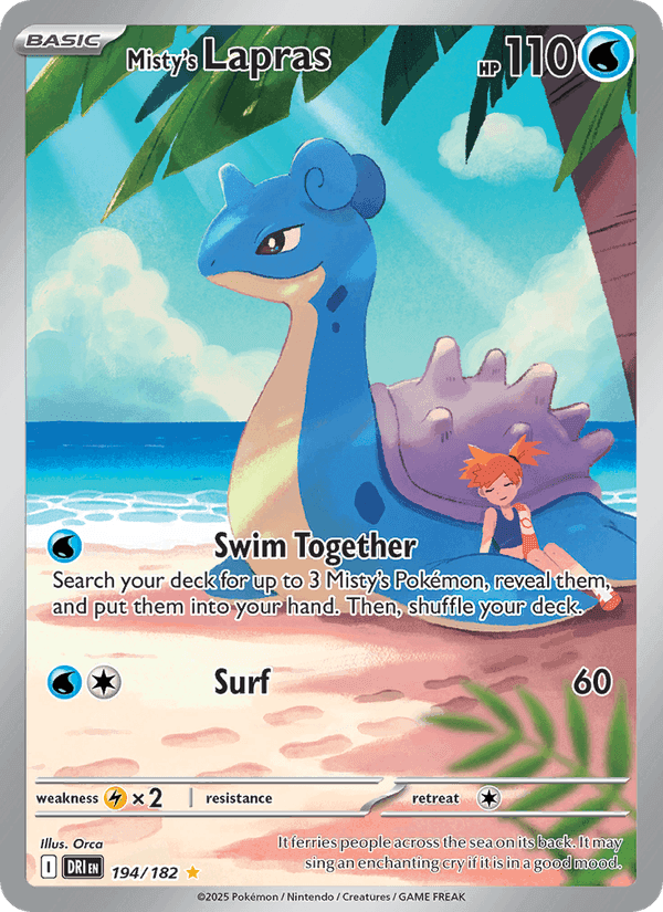 Misty's Lapras, card 194 from Destined Rivals