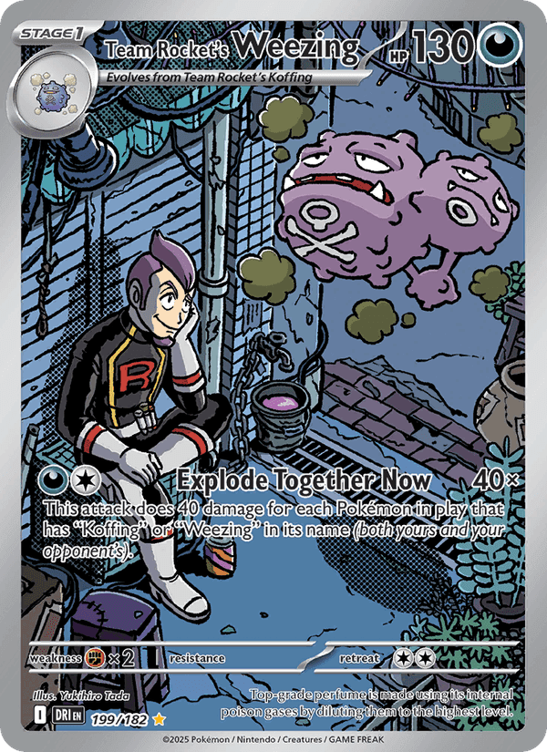 Team Rocket's Weezing, card 199 from Destined Rivals