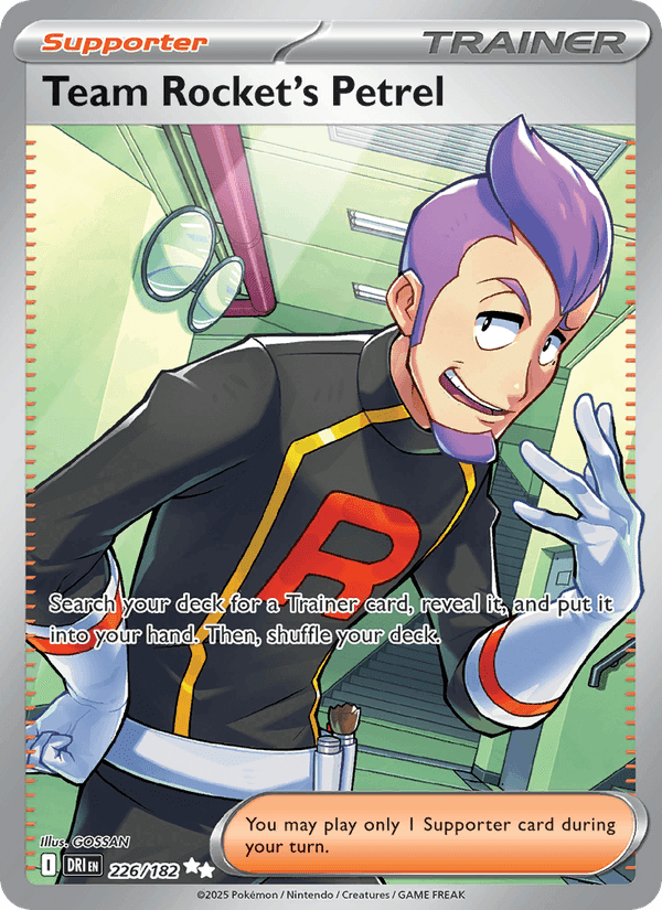 Team Rocket's Petrel, card 226 from Destined Rivals