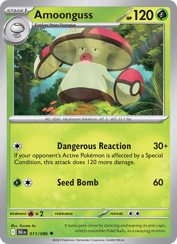 Amoonguss, card 011 from Black Bolt