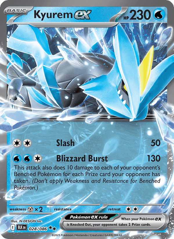 Black Bolt の 028 番、Kyurem ex