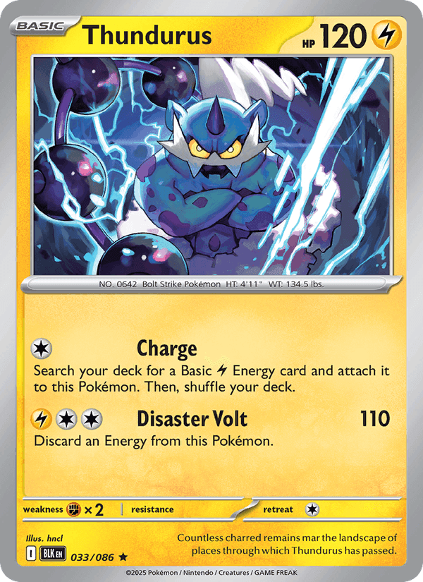Thundurus, card 033 from Black Bolt