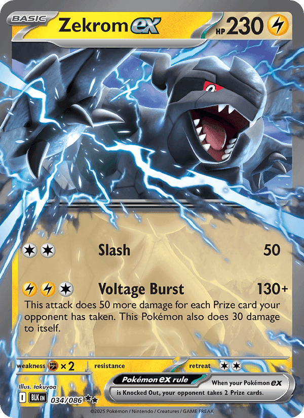 Zekrom ex, card 034 from Black Bolt
