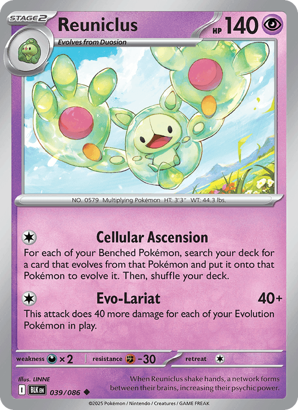 Reuniclus, card 039 from Black Bolt