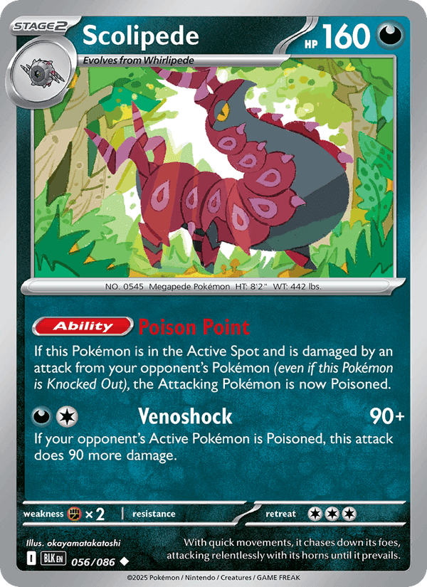 Scolipede, card 056 from Black Bolt