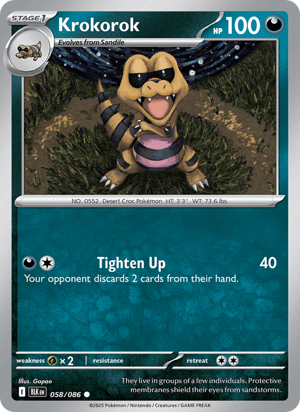 Krokorok, card 058 from Black Bolt