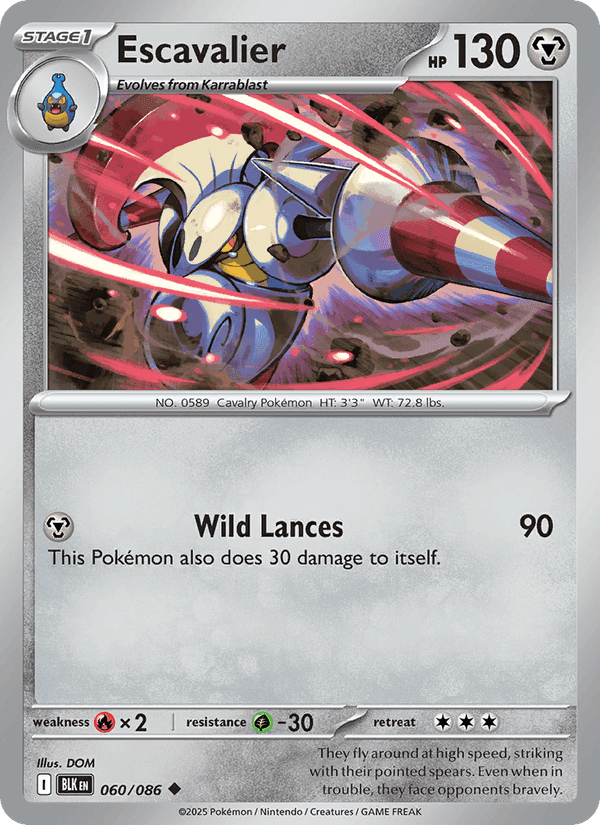 Escavalier, card 060 from Black Bolt