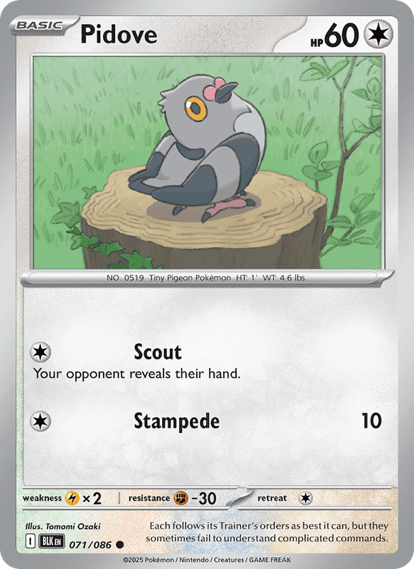 Pidove, card 071 from Black Bolt