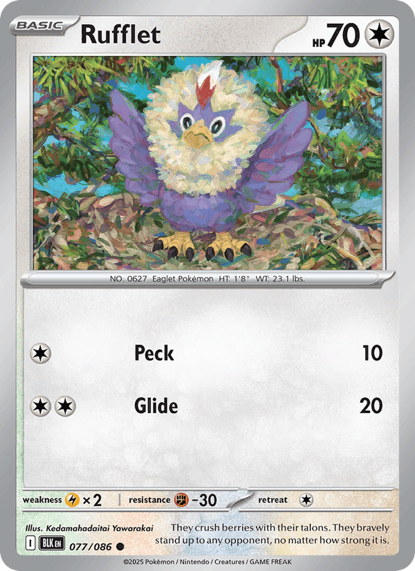 Rufflet, card 077 from Black Bolt