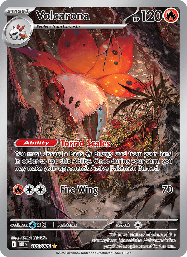 Volcarona, card 100 from Black Bolt
