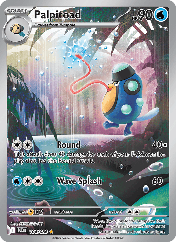 Palpitoad, card 104 from Black Bolt