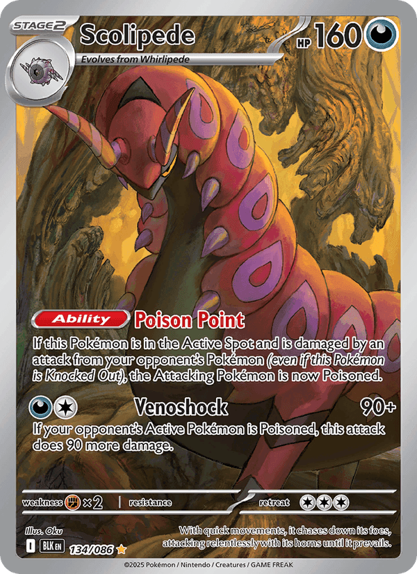 Scolipede, card 134 from Black Bolt