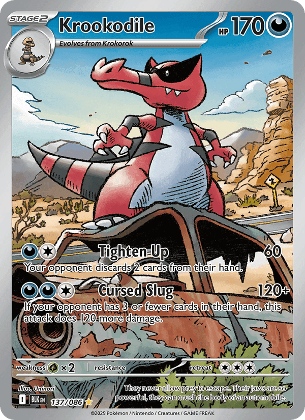 Krookodile, card 137 from Black Bolt