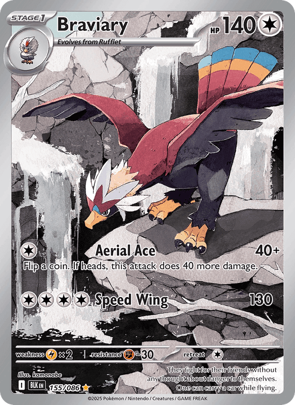 Braviary, card 155 from Black Bolt