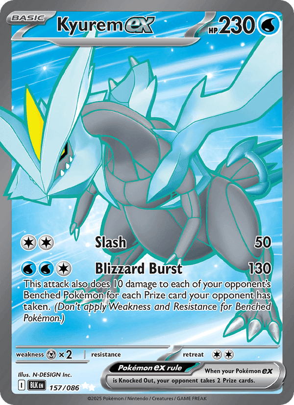 Kyurem ex, card 157 from Black Bolt