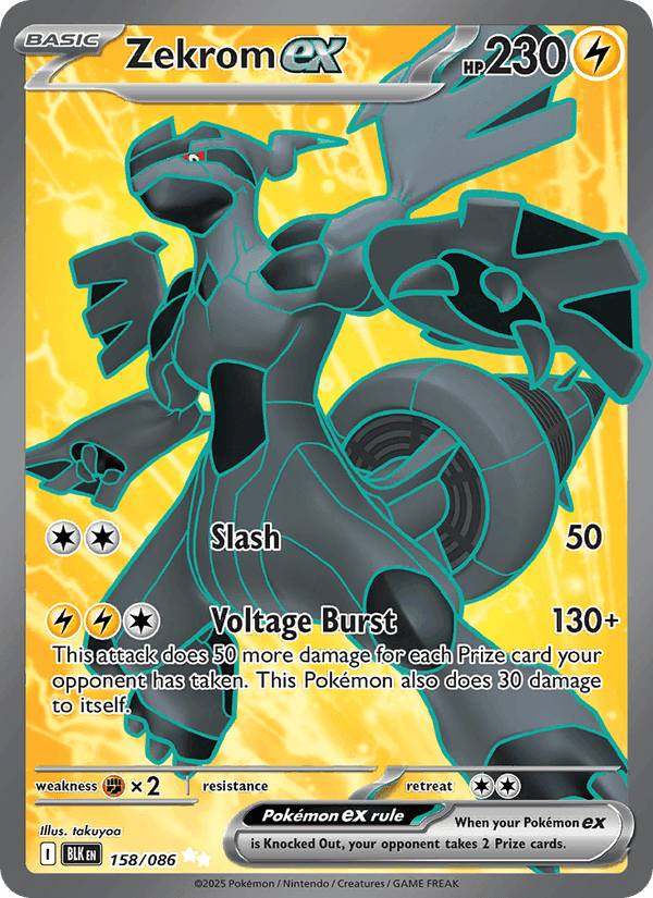 Zekrom ex, card 158 from Black Bolt