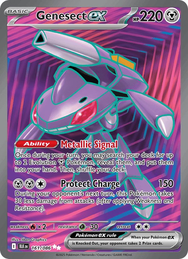 Genesect ex, card 161 from Black Bolt