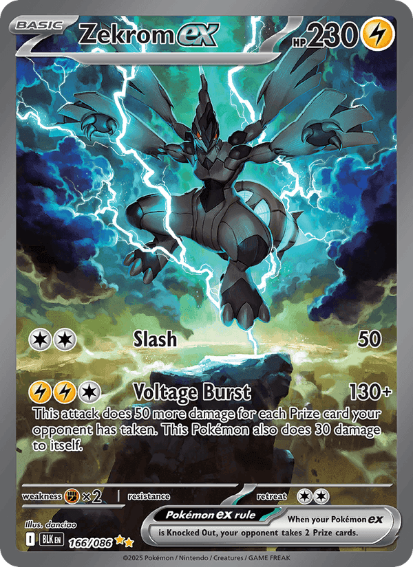 Zekrom ex, carta 166 de Black Bolt