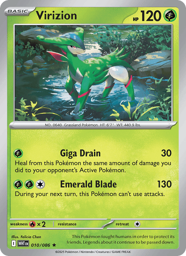 Virizion, card 010 from White Flare