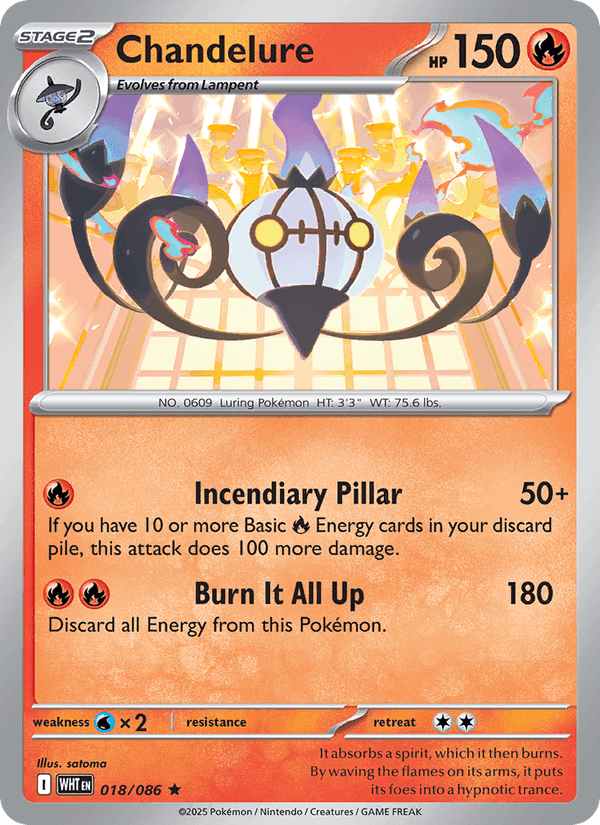 Chandelure, card 018 from White Flare