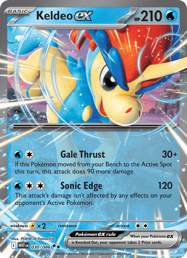 Keldeo ex, card 030 from White Flare