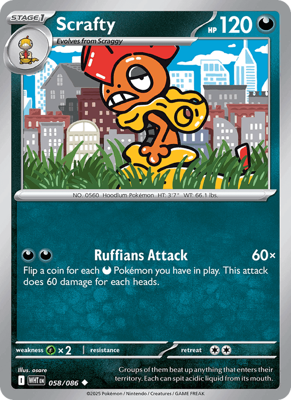 Scrafty, card 058 from White Flare
