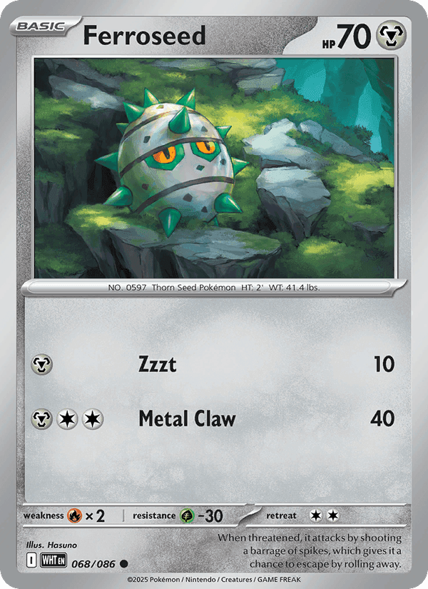 Ferroseed, card 068 from White Flare