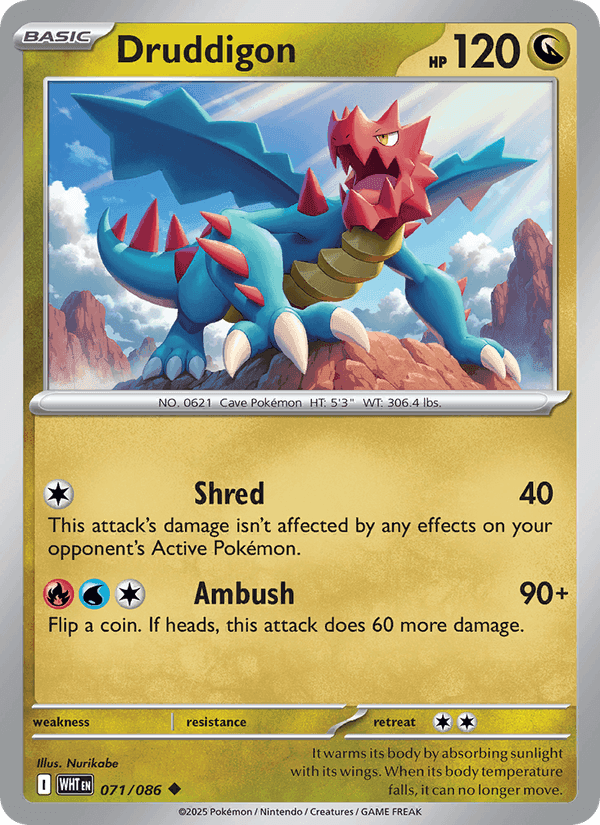 Druddigon, card 071 from White Flare