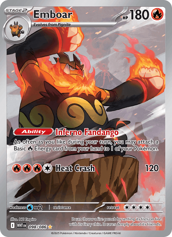 White Flare の 098 番、Emboar