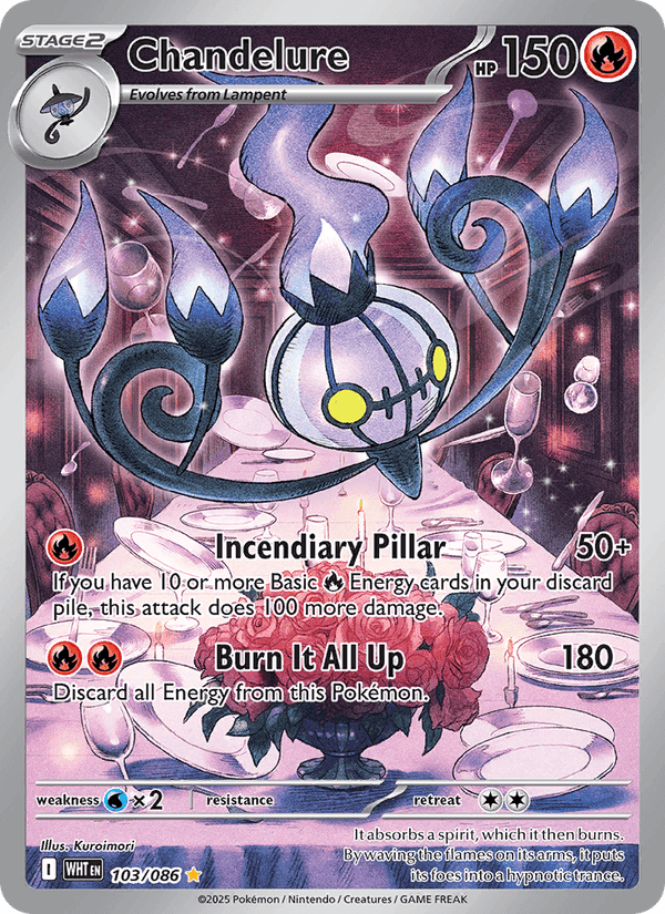Chandelure, carta 103 de White Flare
