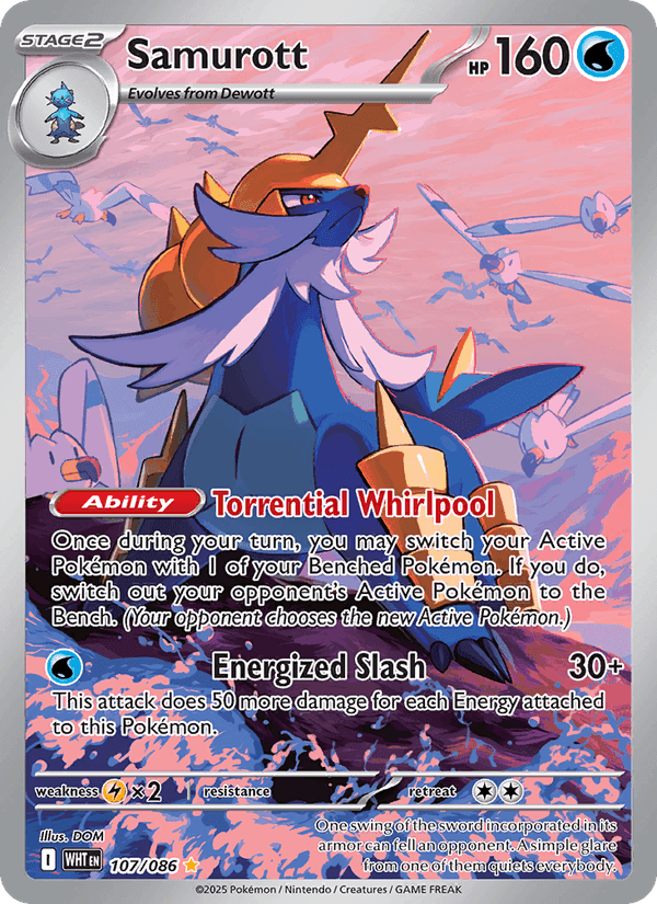 Samurott, card 107 from White Flare