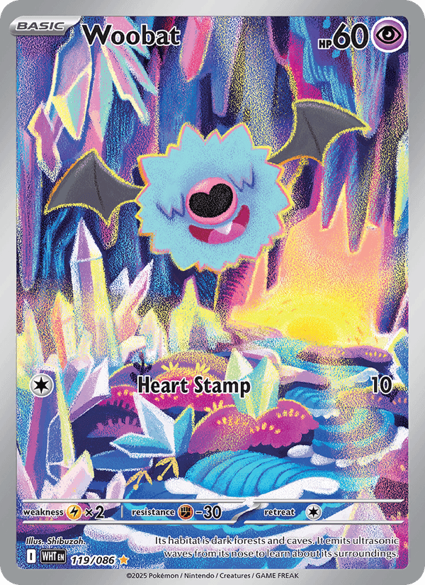 Woobat, card 119 from White Flare