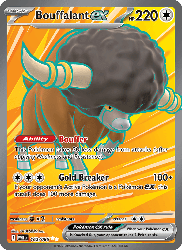 Bouffalant ex, card 162 from White Flare