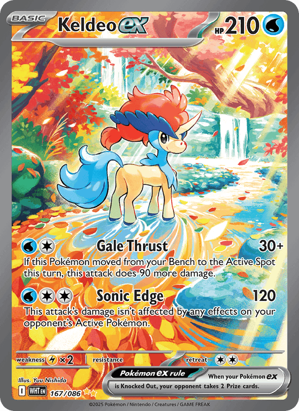 Keldeo ex, card 167 from White Flare