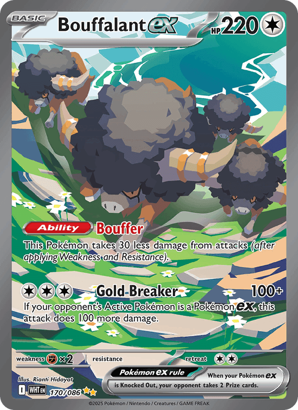 Bouffalant ex, card 170 from White Flare