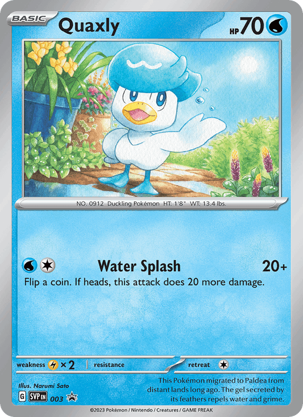 Quaxly, carte 003 de SVP Black Star Promos