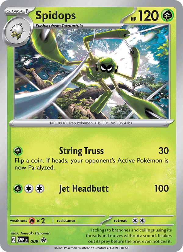 Spidops, card 009 from SVP Black Star Promos